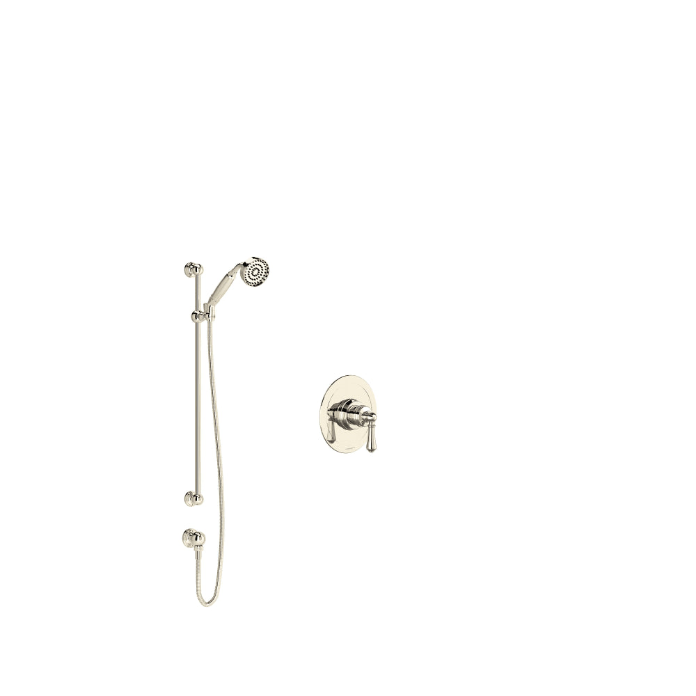 Georgian Era Pressure Balanced Shower System with Hand Shower, Hose, and Valve Trim