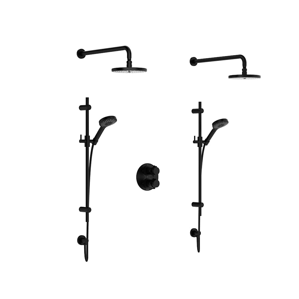 Lombardia Thermostatic Shower System with Shower Head and Hand Shower