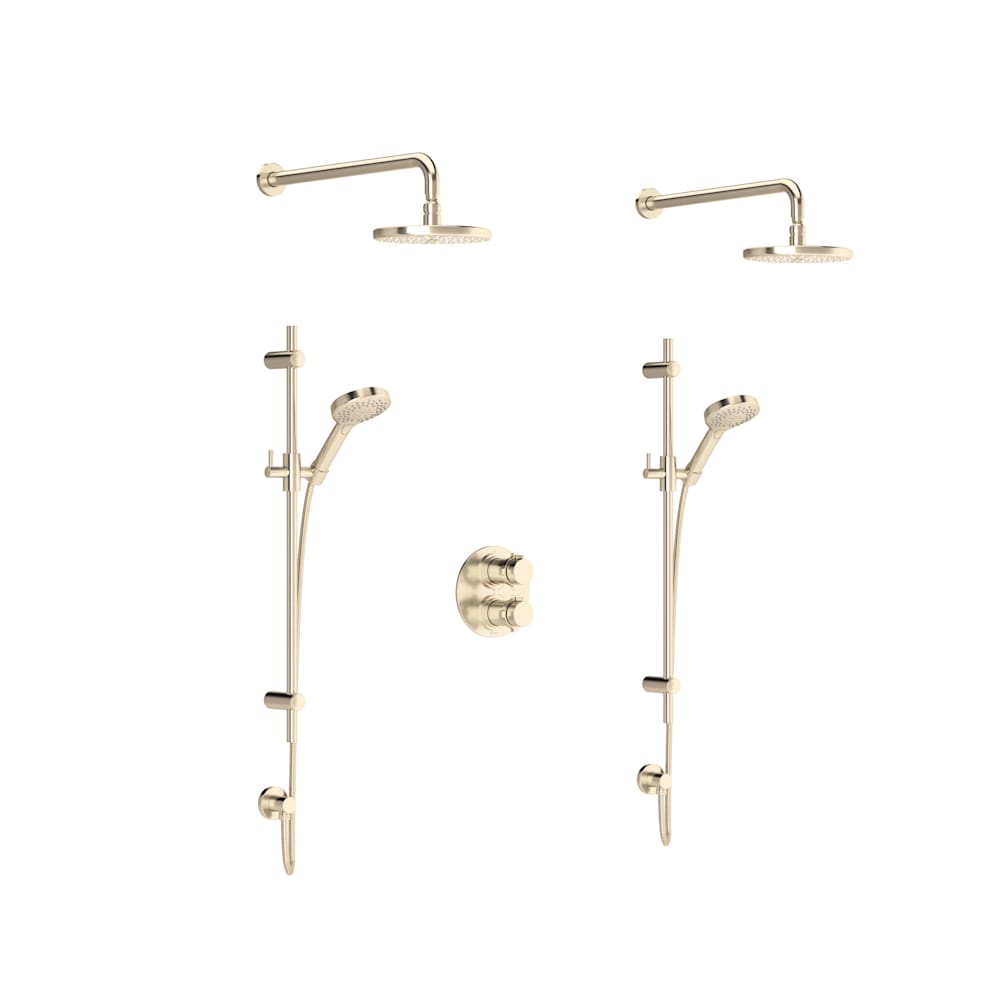 Lombardia Thermostatic Shower System with Shower Head and Hand Shower