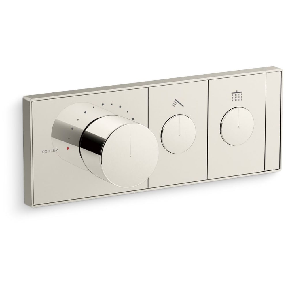 Anthem Two Function Thermostatic Valve Trim Only with Single Knob Handle, Integrated Diverter, and Volume Control - Less Rough In