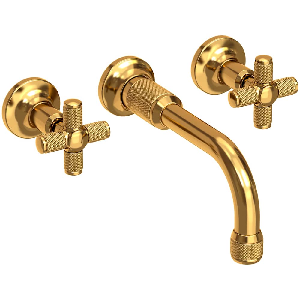 Clemens 1.2 GPM Wall Mounted Widespread Bathroom Faucet with Cross Handles