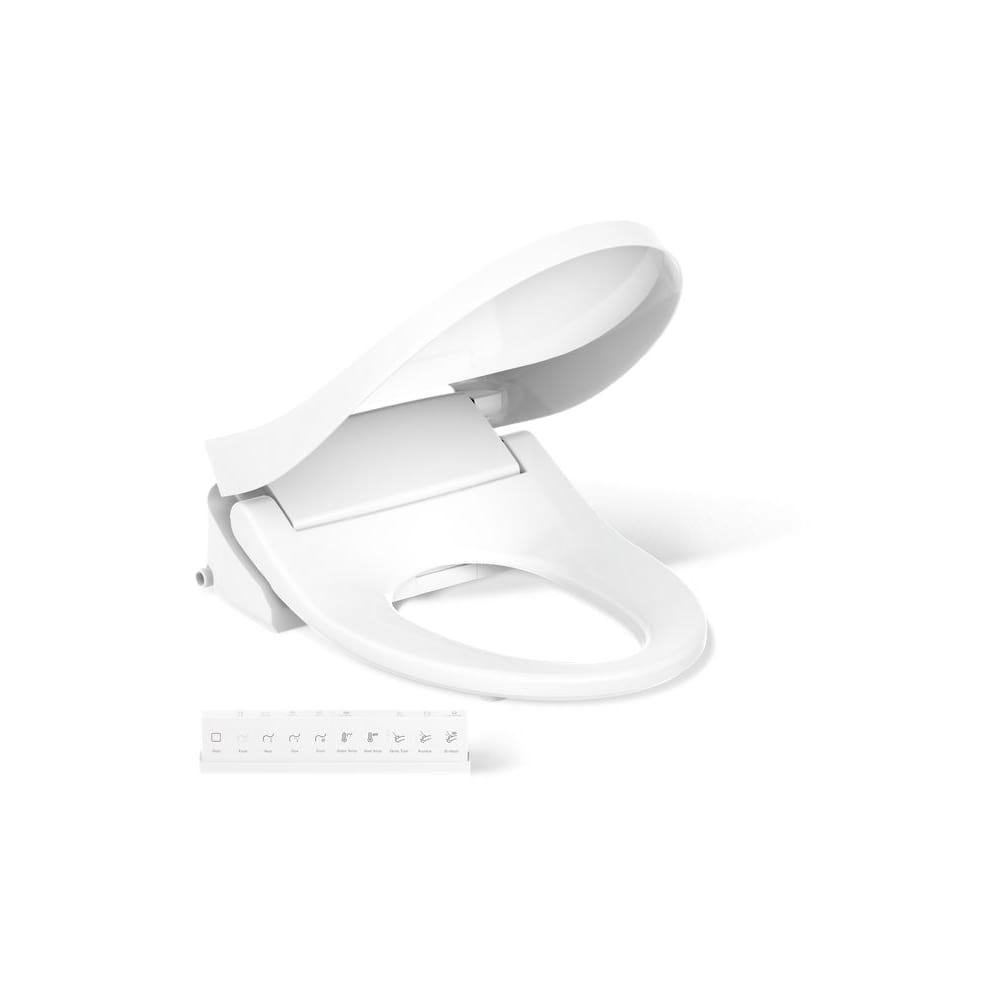 PureWash E815 Elongated Bidet Seat with Tactile Remote Control with Two Programmable User Presets, Front and Rear Wash Modes, Adjustable Water Temperature and Pressure, Heated Seat, Stainless Steel Wand, Warm-air Drying System, and Carbon Filter