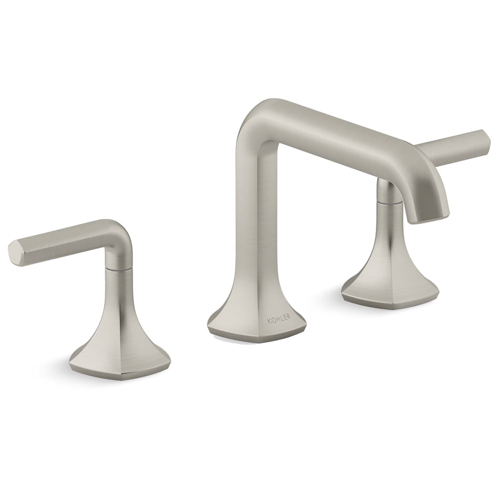 Occasion Double Handle Bathroom Sink Faucet with Straight Spout Design and Lever Handles