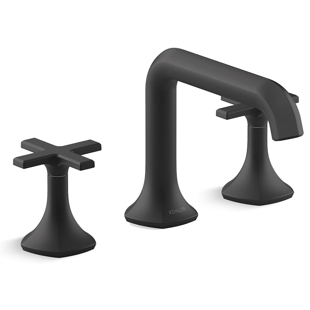 Occasion Double Handle Bathroom Sink Faucet with Straight Spout Design and Cross Handles