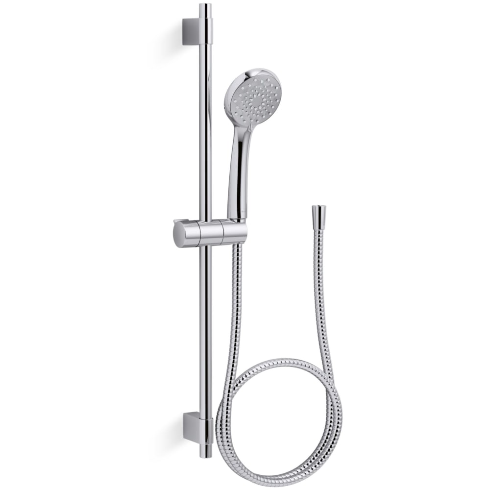 Awaken 2.5 GPM Multi Function Hand Shower Package with MasterClean Sprayface - Includes Slide Bar, Hose, and Wall Supply