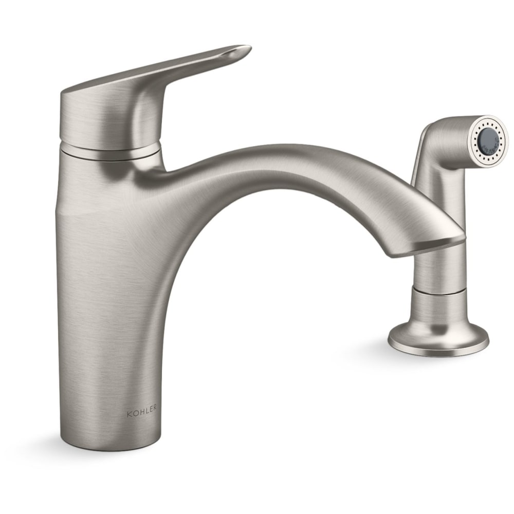 Rival 1.5 GPM Single Hole Kitchen Faucet - Includes Side Spray Escutcheon