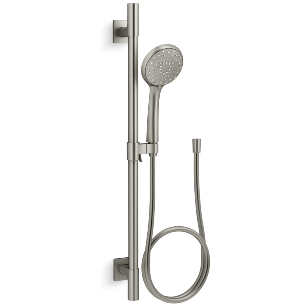 Awaken 2.5 GPM Multi Function Hand Shower Package with MasterClean Sprayface - Includes Slide Bar, Hose, and Wall Supply