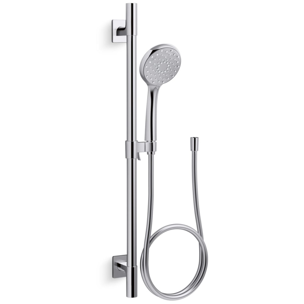 Awaken 2.5 GPM Multi Function Hand Shower Package with MasterClean Sprayface - Includes Slide Bar, Hose, and Wall Supply