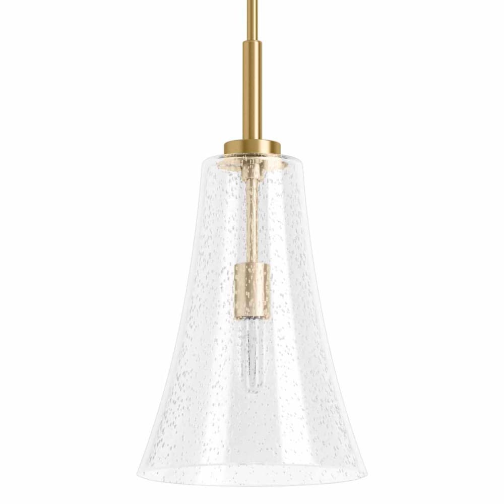Simplice 10" Wide Mini Pendant with Seedy Glass Shade