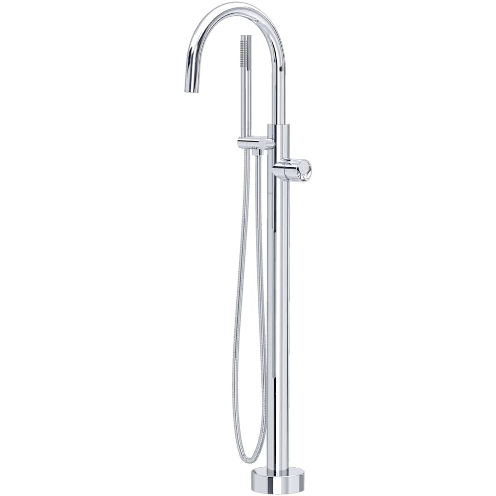 Eclissi Floor Mounted Tub Filler with Built-In Diverter - Includes Hand Shower