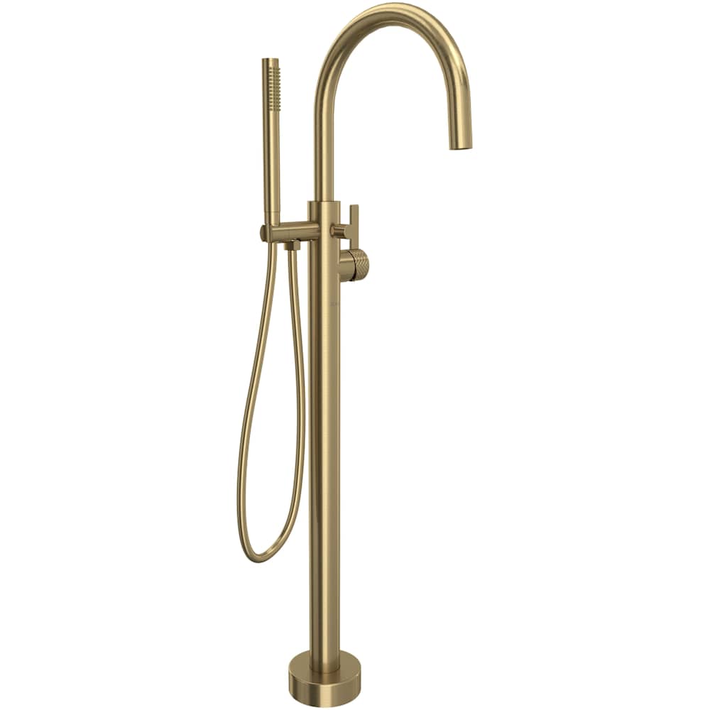 Tenerife Floor Mounted Tub Filler with Built-In Diverter - Includes Hand Shower