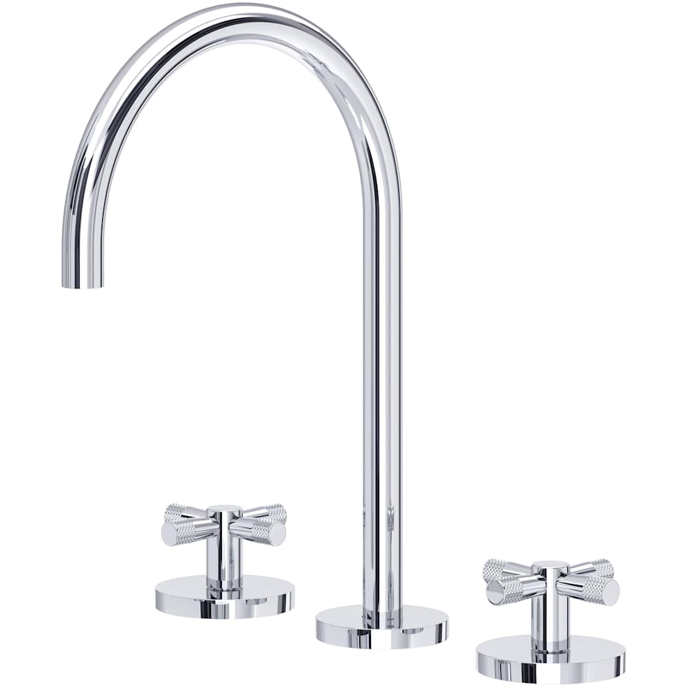 Amahle 1.2 GPM Widespread Bathroom Faucet with Cross Handles and Pop-Up Drain Assembly