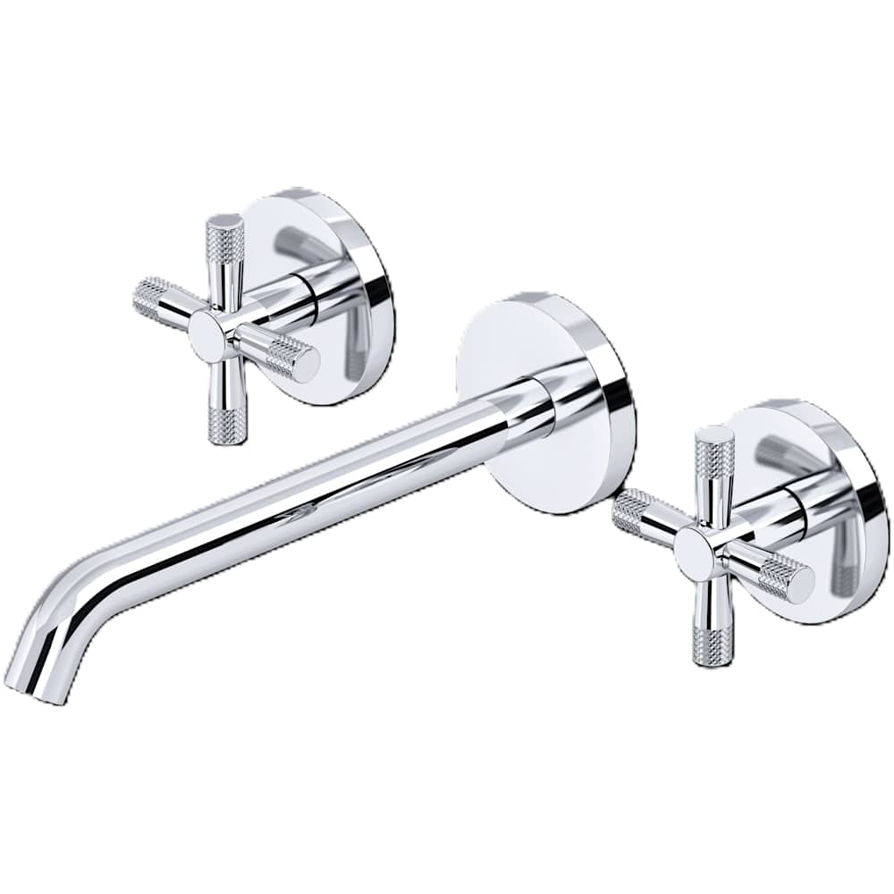 Amahle 1.2 GPM Wall Mounted Widespread Bathroom Faucet with Cross Handles