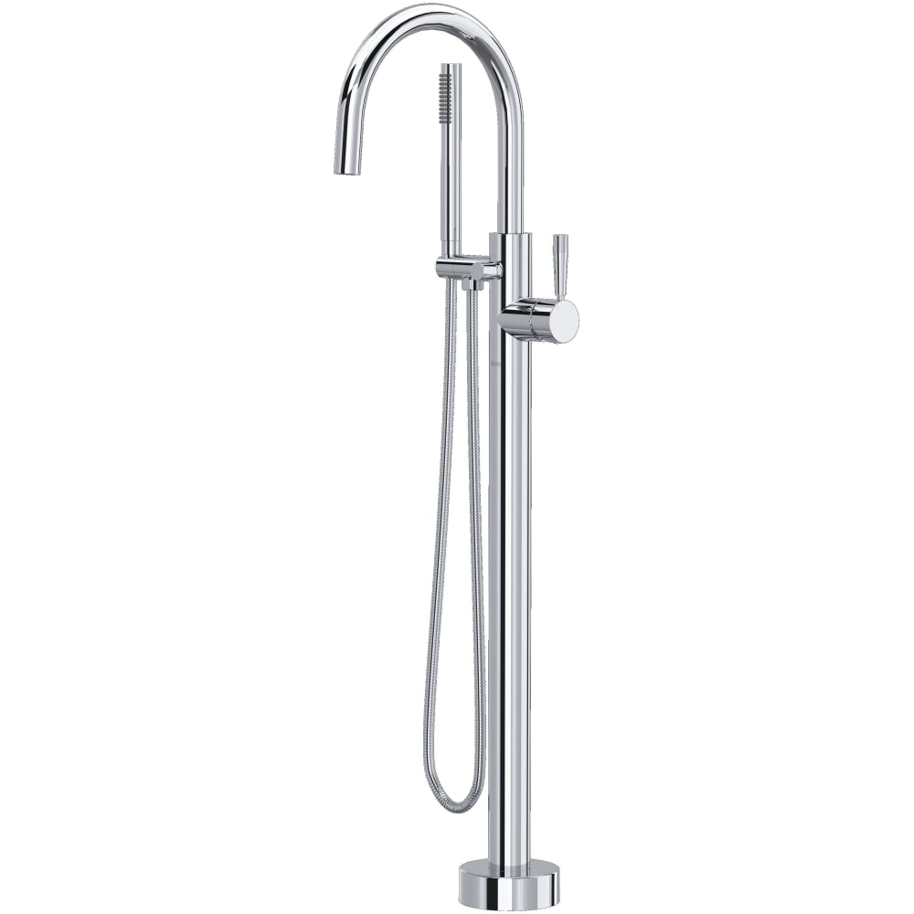 Graceline Floor Mounted Tub Filler with Built-In Diverter - Includes Hand Shower