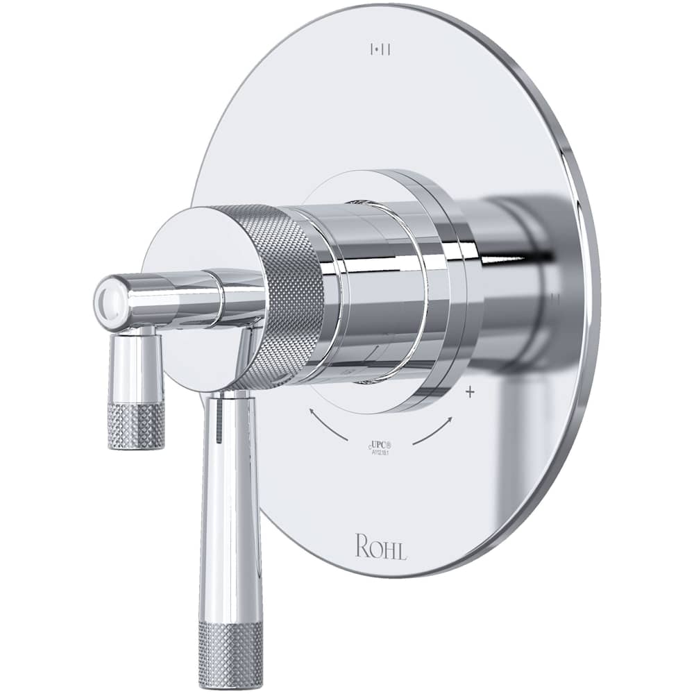 Amahle Two Independent and One Shared Function Thermostatic Valve Trim Only with Single Lever Handle and Integrated Diverter - Less Rough In