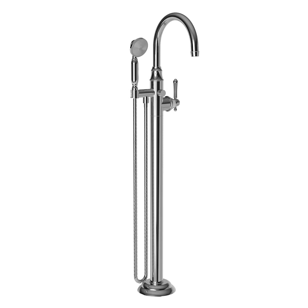 Chesterfield Floor Mounted Tub Filler with Built-In Diverter - Includes Hand Shower