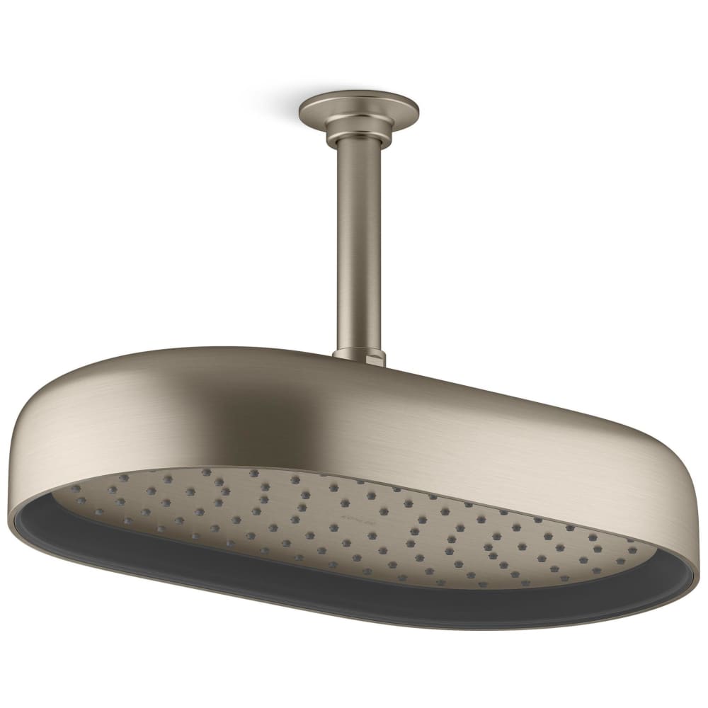 Statement Oblong 14" Single Function 2.5 GPM Rainhead with MasterClean Sprayface and Katalyst Air-Induction Technology