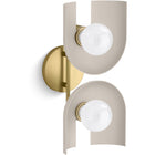 Biscuit Satin Brushed Moderne Brass