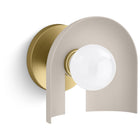 Biscuit Satin Brushed Moderne Brass