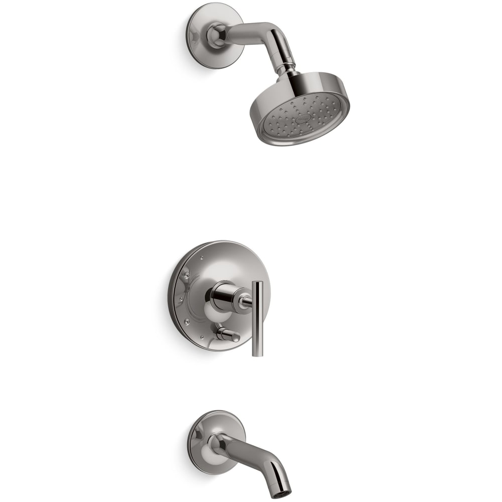 Purist Tub and Shower Trim Package with 1.75 GPM Single Function Shower Head with Rite-Temp Technology