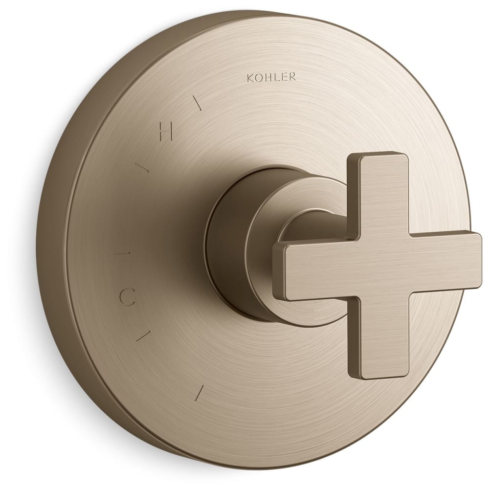 Composed Pressure Balanced Valve Trim Only with Single Cross Handle - Less Rough In