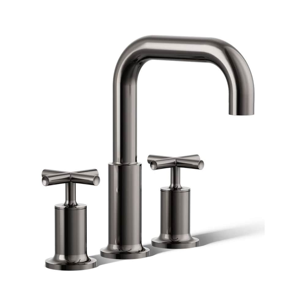 Purist Deck Mounted Roman Tub Filler with Dual Cross Handle