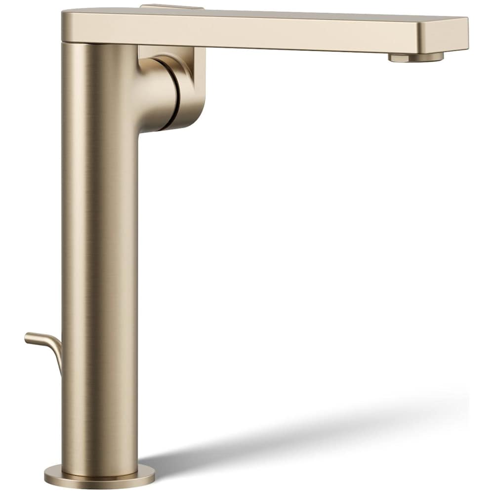 Composed 1.2 GPM Vessel Single Hole Bathroom Faucet with Pop-Up Drain Assembly