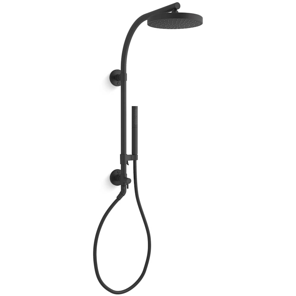 HydroRail-R 2.5 GPM Single Function Shower Head with MasterClean Technology - Included Handshower, Slide Bar, and Hose