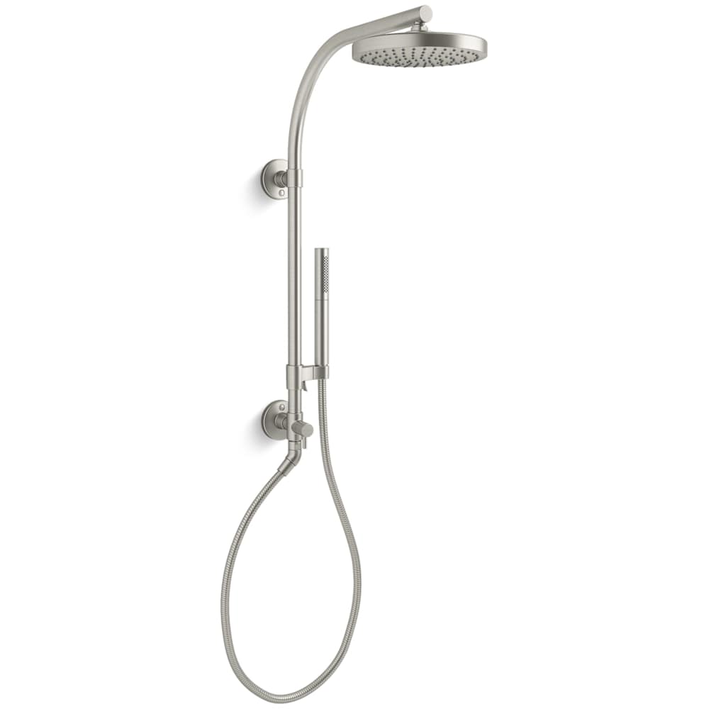 HydroRail-R 2.5 GPM Single Function Shower Head with MasterClean Technology - Included Handshower, Slide Bar, and Hose