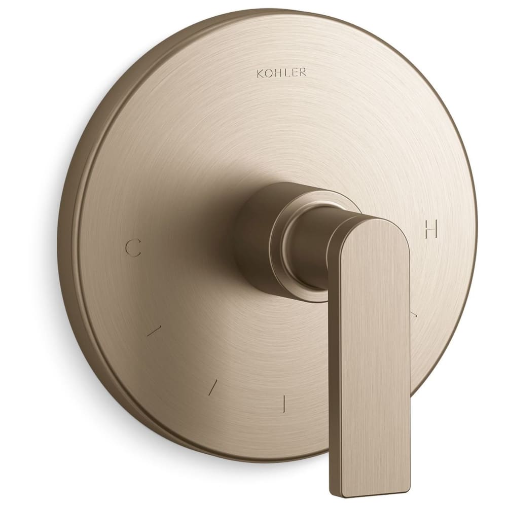 Composed Thermostatic Valve Trim Only with Single Lever Handle - Less Rough In