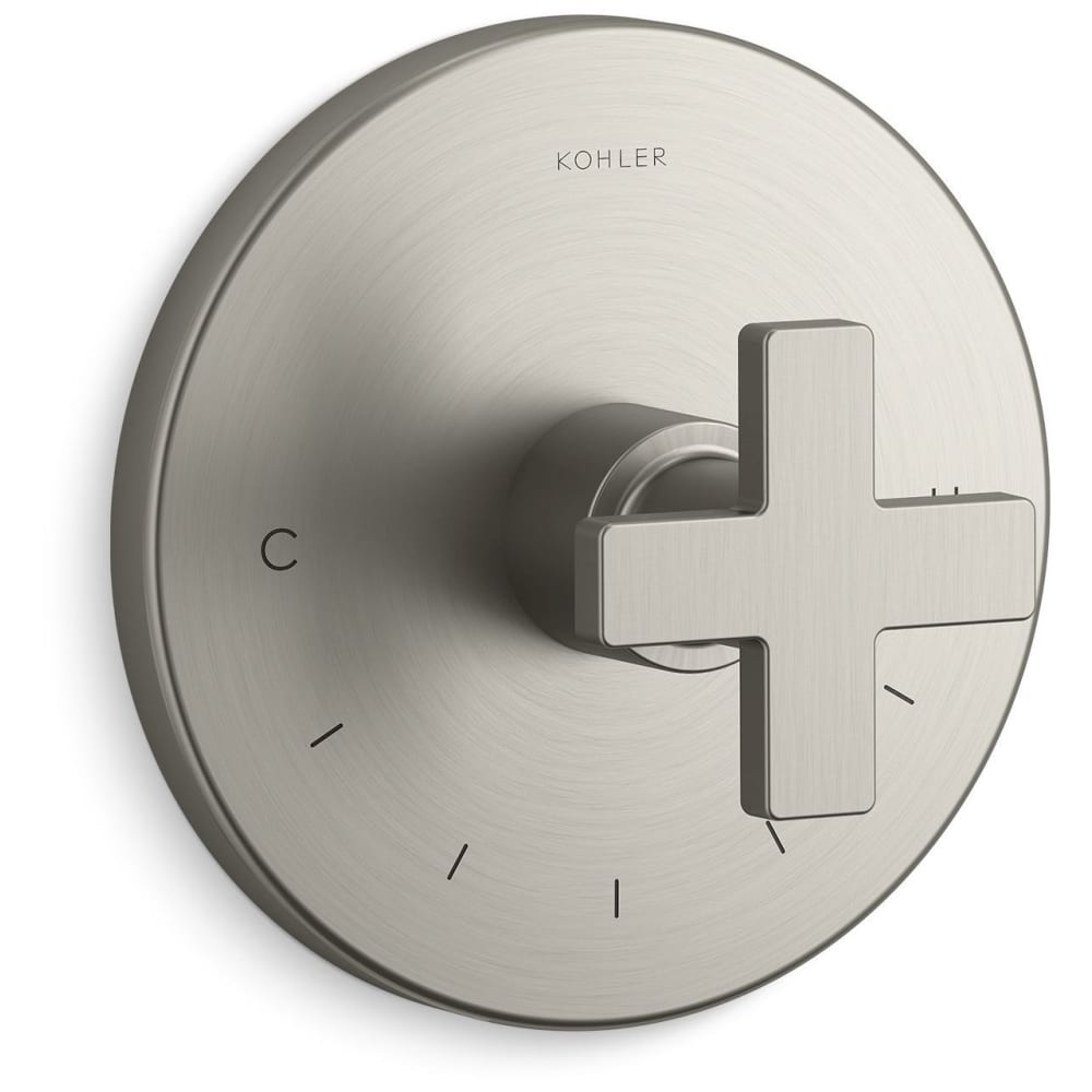 Composed Thermostatic Valve Trim Only with Single Cross Handle - Less Rough In