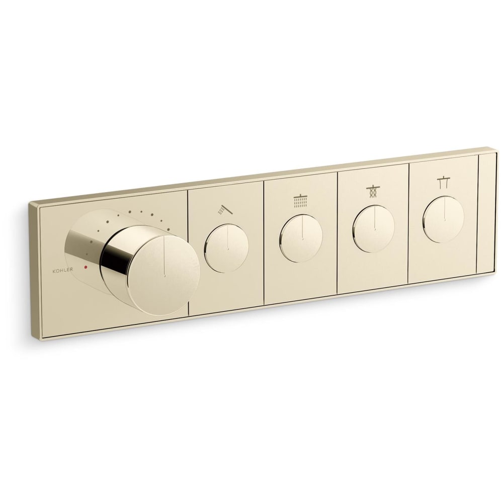 Anthem Four Function Thermostatic Valve Trim Only with Single Knob Handle, Integrated Diverter, and Volume Control - Less Rough In