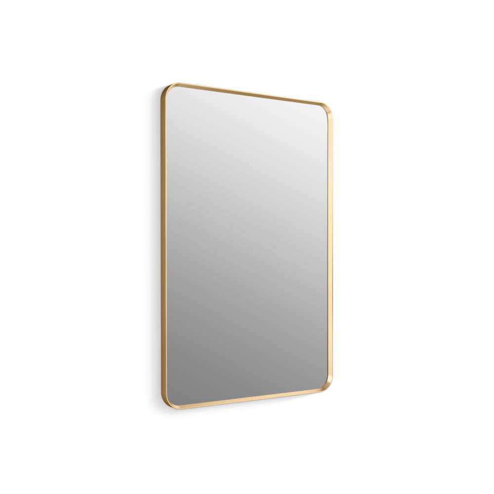 Essential 30" W x 45" H Transitional Rectangular Metal Framed Bathroom Wall Mirror