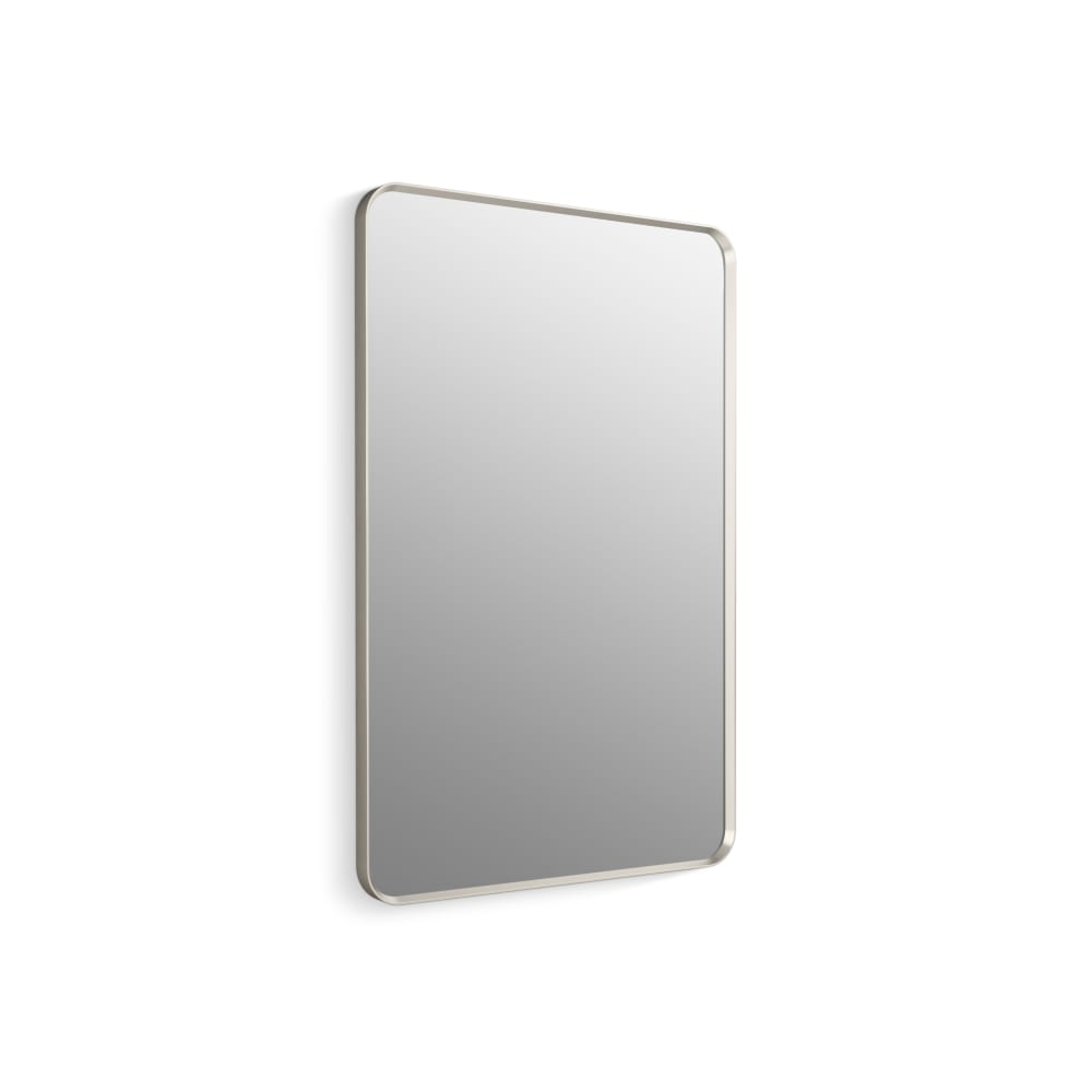 Essential 30" W x 45" H Transitional Rectangular Metal Framed Bathroom Wall Mirror