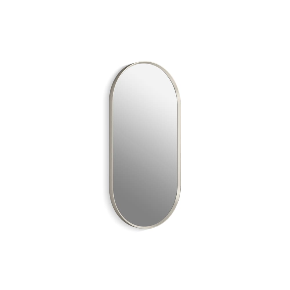 Essential 18" W x 36" H Transitional Oval Metal Framed Bathroom Wall Mirror