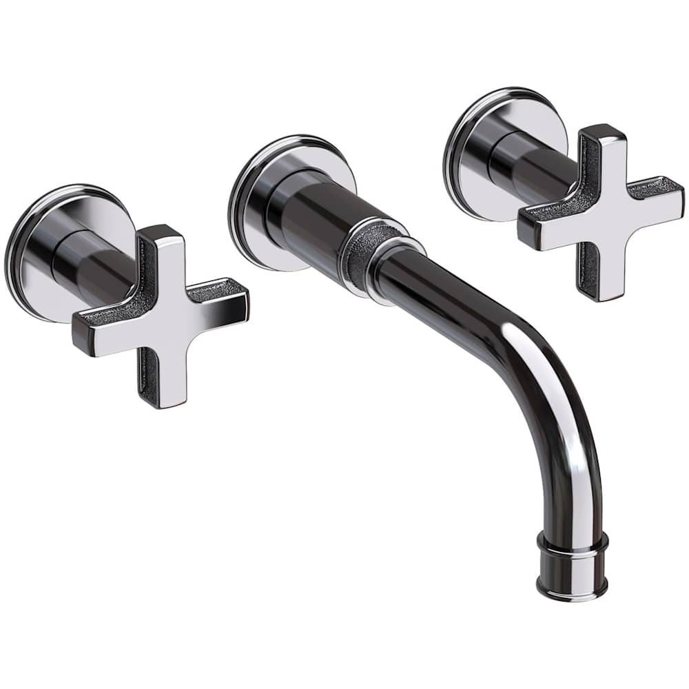 Griffey 1.2 GPM Wall Mounted Widespread Bathroom Faucet with Cross Handles