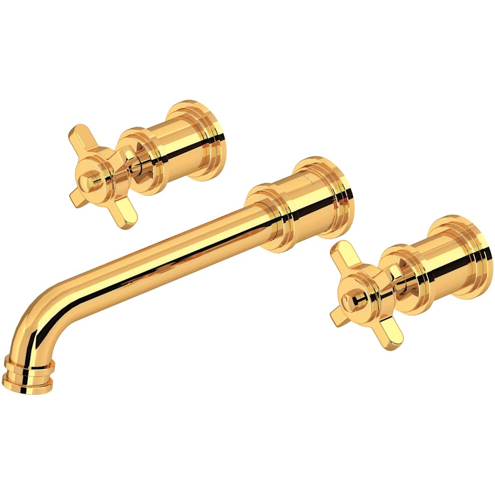 Armstrong Wall Mounted Widespread Bathroom Faucet Trim with Cross Handles