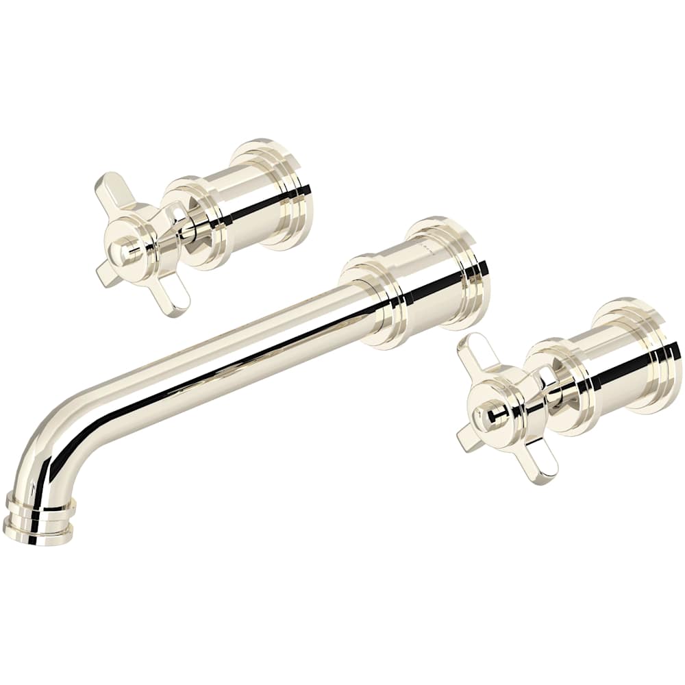 Armstrong Wall Mounted Widespread Bathroom Faucet Trim with Cross Handles