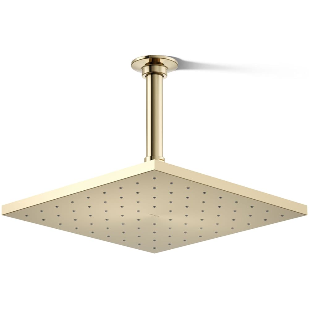 Radiant Contemporary Square 10" Single Function 2.5 GPM Rainhead with MasterClean Sprayface and Katalyst Air-Induction Technology