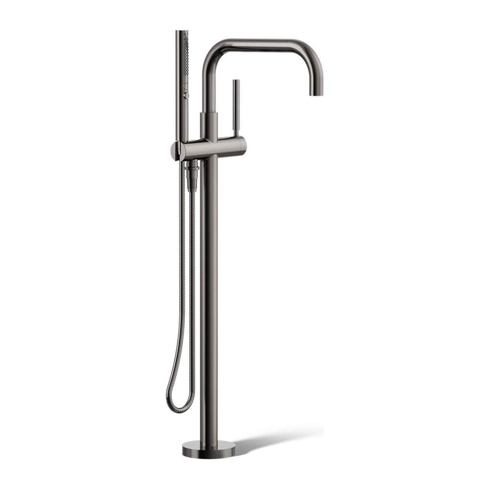 Purist Floor Mounted Tub Filler with Built-In Diverter - Includes Hand Shower