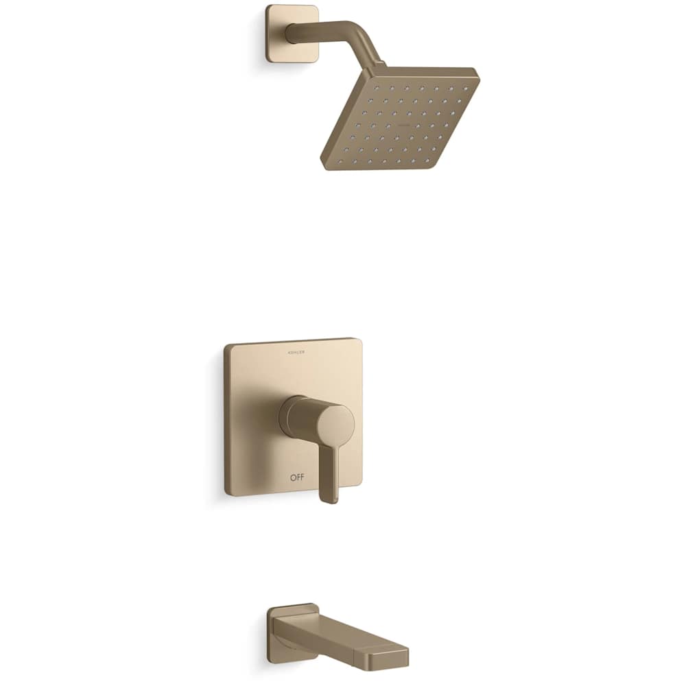 Parallel Tub and Shower Trim Package with 2.5 GPM Single Function Shower Head