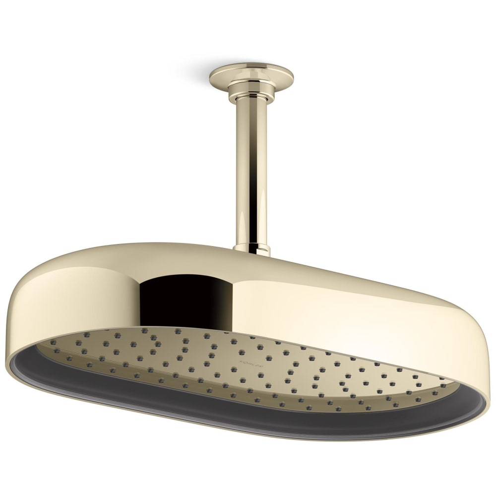 Statement Oblong 14" Single Function 2.5 GPM Rainhead with MasterClean Sprayface and Katalyst Air-Induction Technology