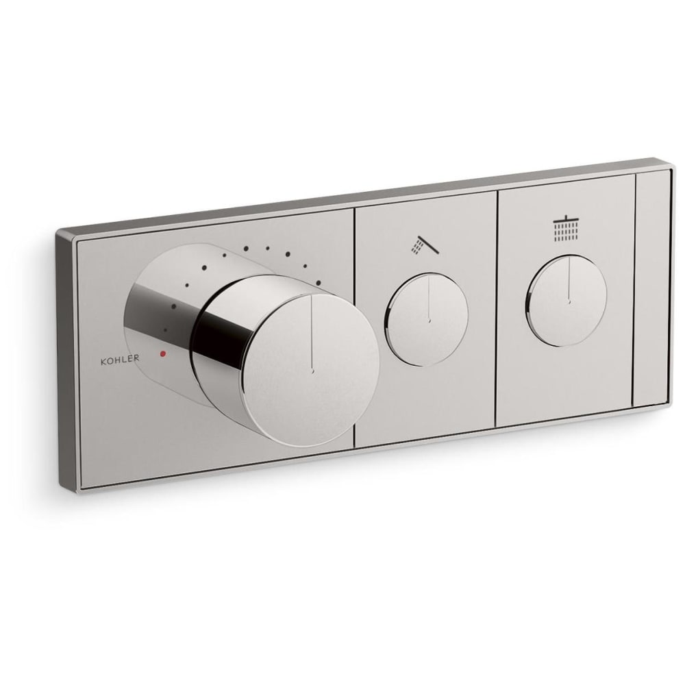 Anthem Two Function Thermostatic Valve Trim Only with Single Knob Handle, Integrated Diverter, and Volume Control - Less Rough In