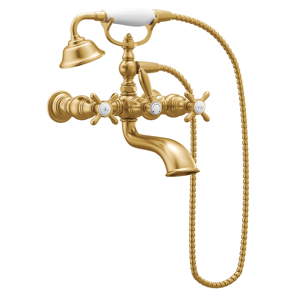 Moen Verso 2.5 GPM Multi Function Shower Head with Hand Shower, Infiniti™ Dial, and Magnetix® Technology Brushed Gold