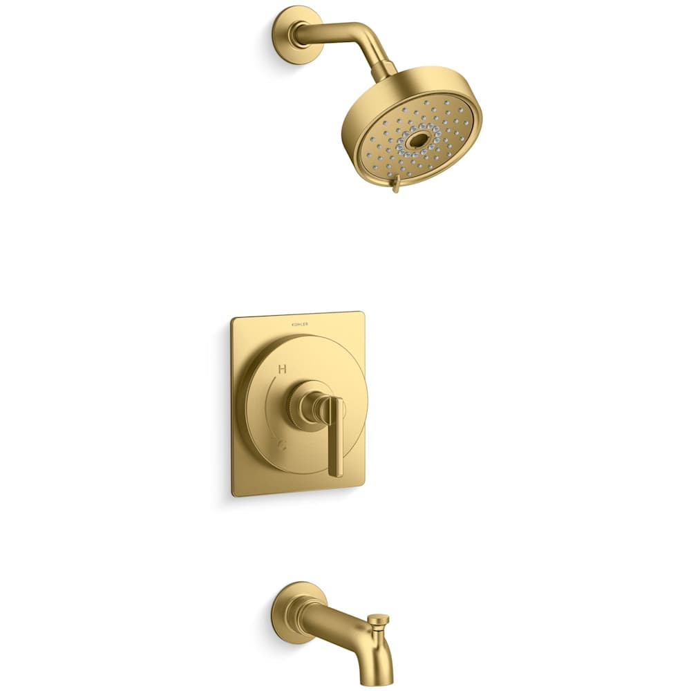Castia by Studio McGee Tub and Shower Trim Package with 1.75 GPM Single Function Shower Head with MasterClean Sprayface and Diverter Tub Spout