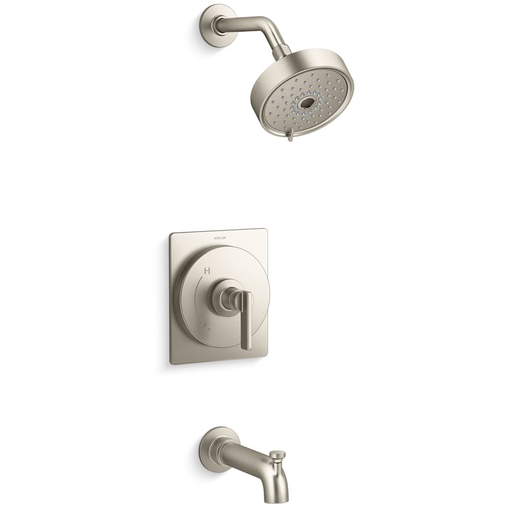 Castia by Studio McGee Tub and Shower Trim Package with 1.75 GPM Single Function Shower Head with MasterClean Sprayface and Diverter Tub Spout