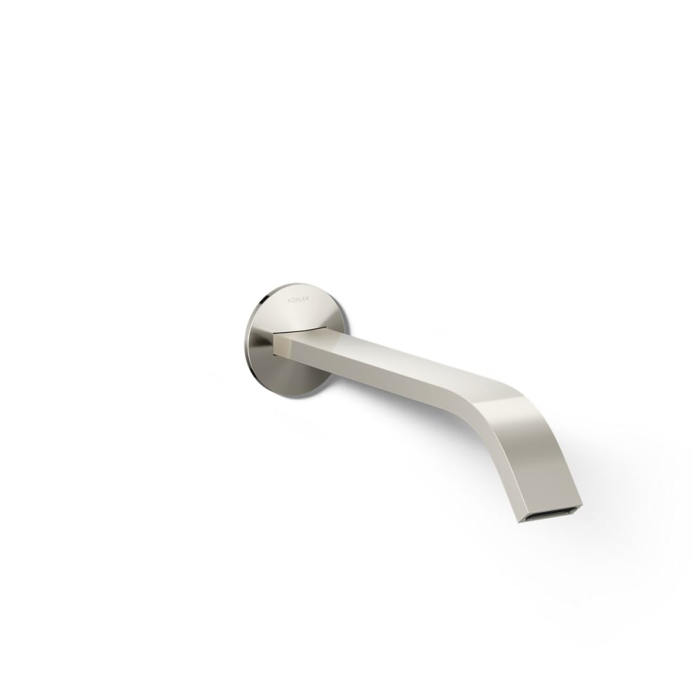 Components 1.2 GPM Wall Mounted Widespread Bathroom Faucet with Ribbon Design Spout - Less Handles