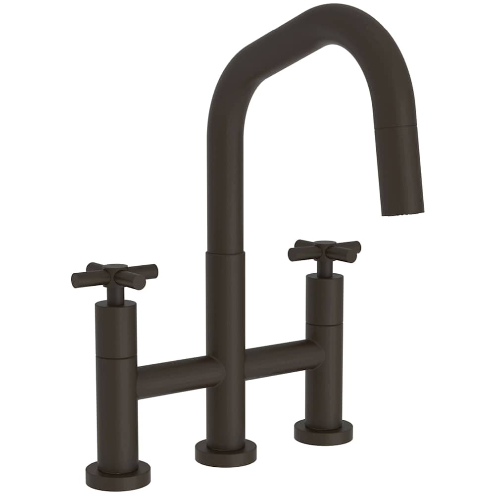 East Square 1.8 GPM Widespread Bridge Pull Down Kitchen Faucet