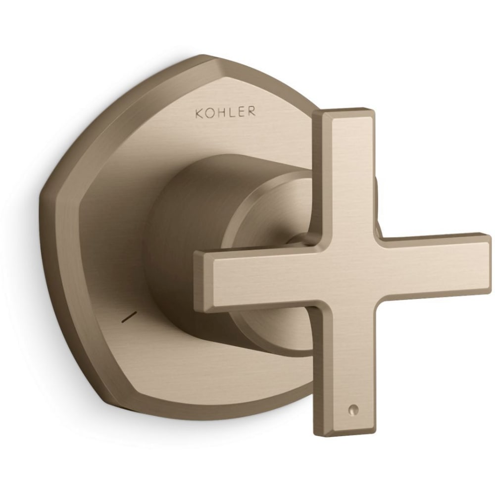 Occasion Single Handle 3 Function Diverter Valve Trim with Cross Handle - Less Valve