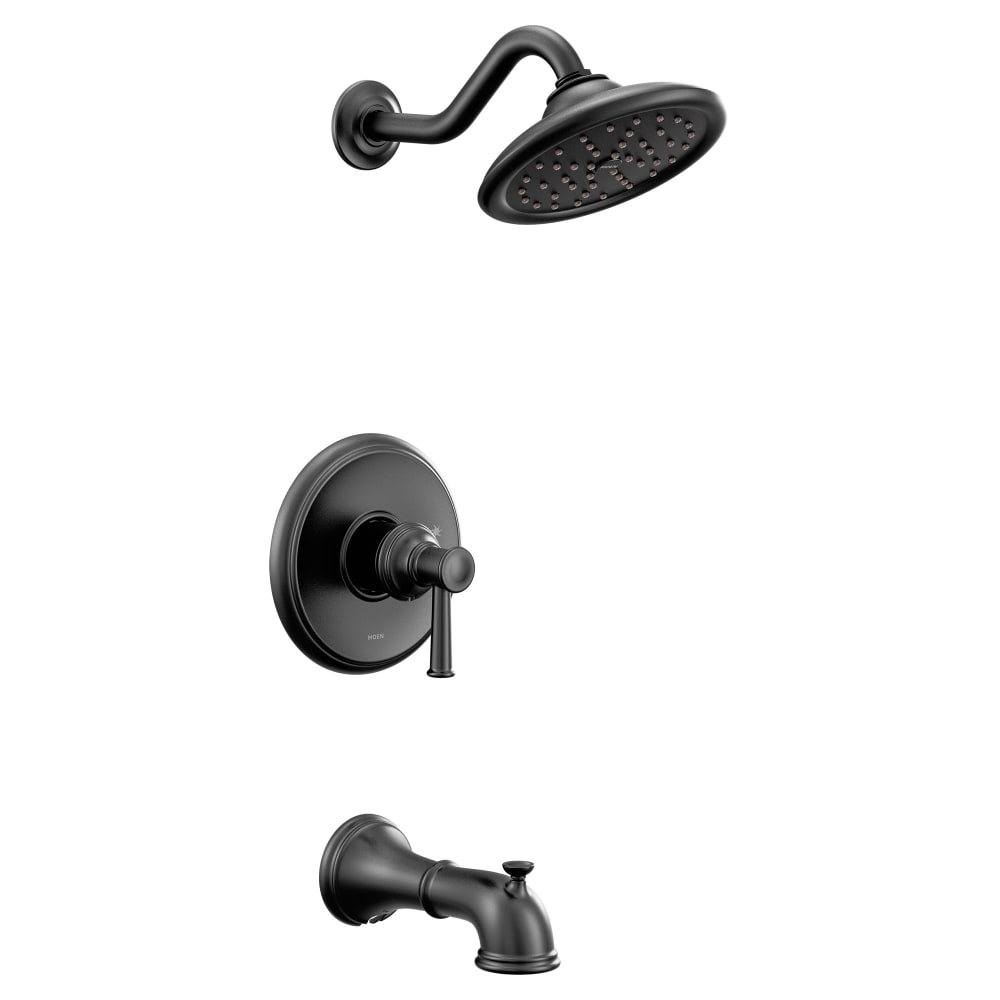 Moen Posi-Temp Pressure Balanced Tub and Shower Trim with 2.5 GPM Shower Head and Tub Spout from the Eva Collection (Less Valve) Oil Rubbed Bronze